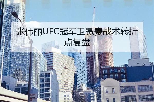 张伟丽UFC冠军卫冕赛战术转折点复盘